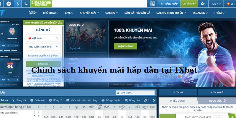 Các chương trình ưu đãi tại 1Xbet được cập nhật liên tục