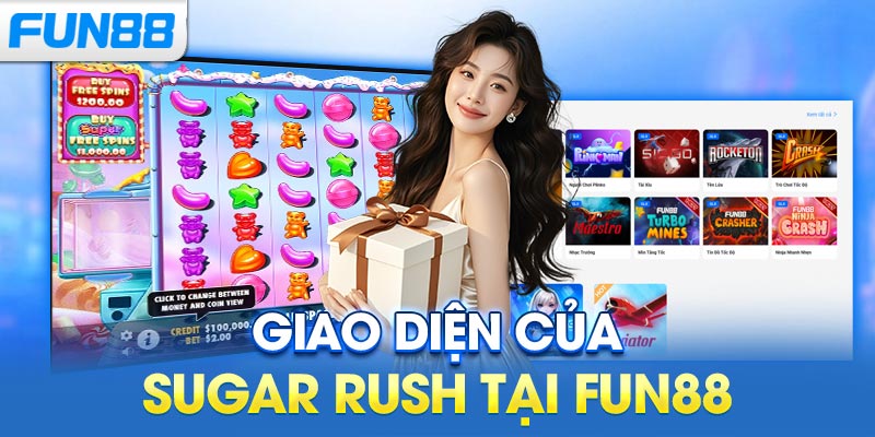 Giao diện của Sugar Rush tại Fun88